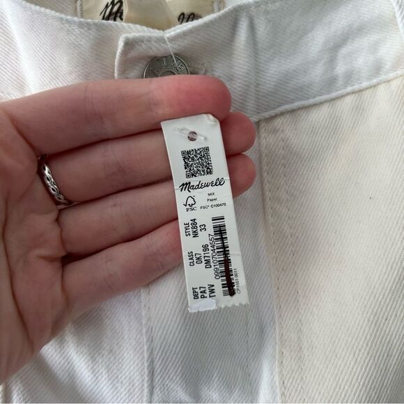 NWT Madewell The High Rise '90s Straight Jean: Two-Tone Workwear Edition - Picture 10 of 12